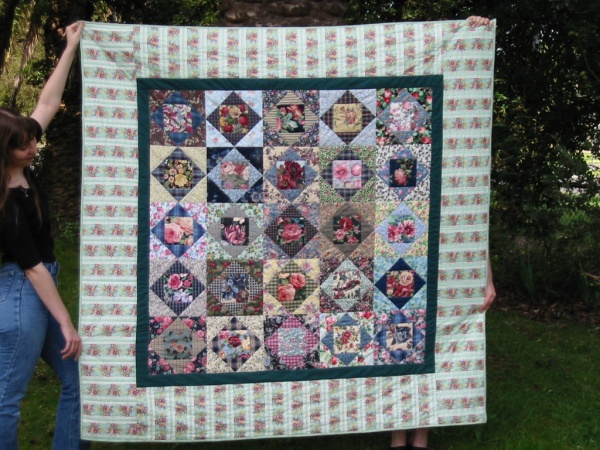 Made this floral quilt and thought I'd see if my Mum or Mum-in-law liked it best - they both liked it! So I made another almost the same. :) 