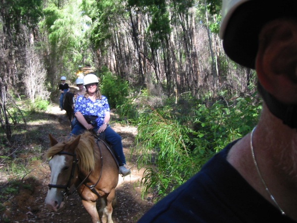 Me riding. Short legs + an extremely wide horse = AGONY!