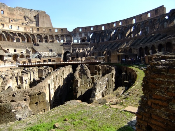 The Colosseum. The lower levels, which would originally have been covered by flooring.