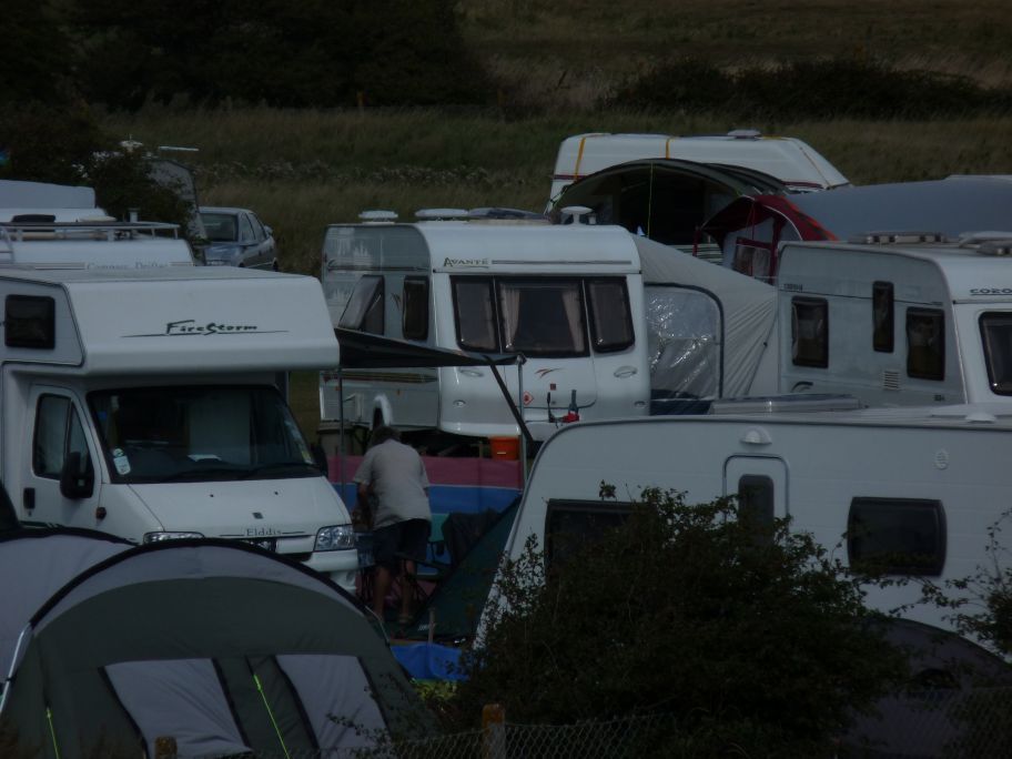 Photo of our caravan when we were at Norman's Bay. Our 'van is the one in the centre of the picture. It wasn't as crowded as the photo looks.