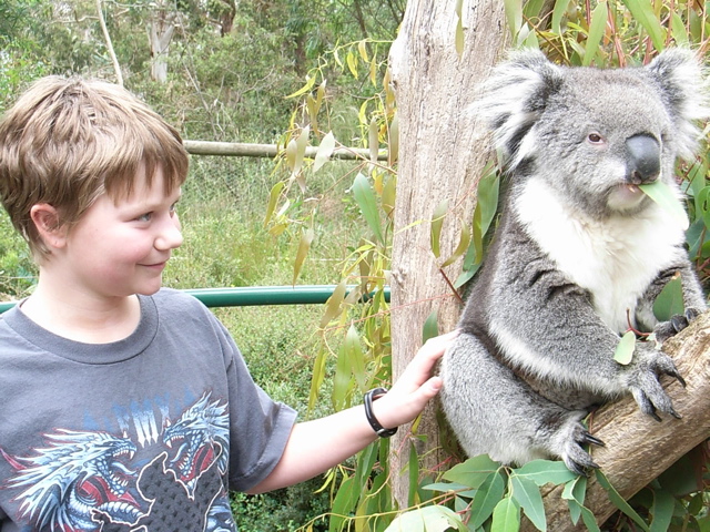 At Cleland Wildlife Park - Adelaide Stop-over for the Canadians