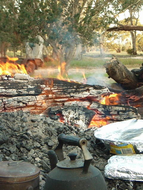 Camping at the farm of friends near Edenhope in Victoria.