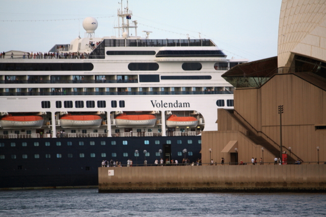 Volendam passing behind the Opera House