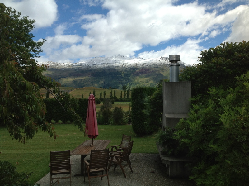 This one is of Coronet Peak on the other side of her back yard