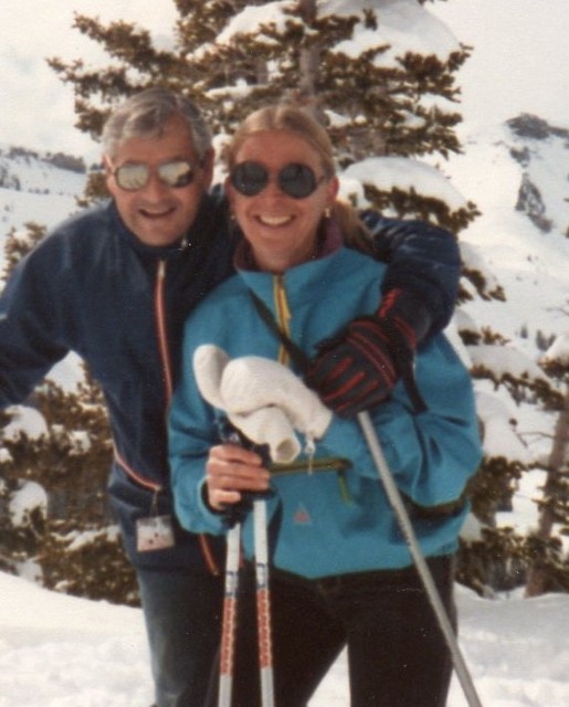 Skiing in Alta, Utah with my hubby, Jaime