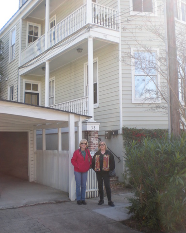 Kathy and me in front of the condo that Kathy's brother and wife bought recently