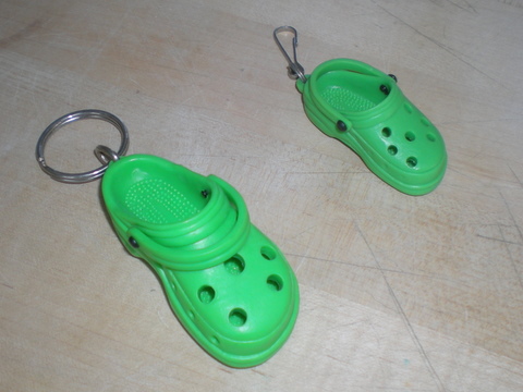 It was only fitting that the prize for runner-up of our card game would involve Crocs (seeing as how I introduced the game to the gang).  Rob was the recipient of this coveted prize.