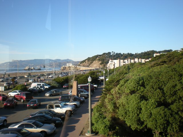 The view from the scene of the action - The Beach Chalet