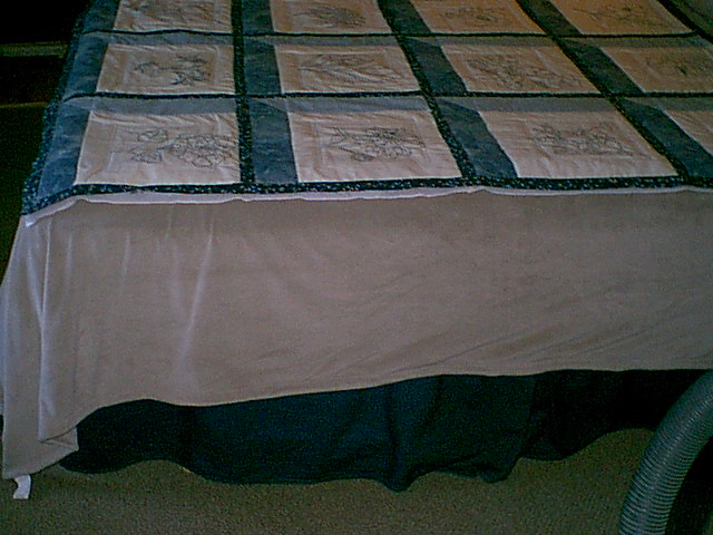 5.This section of the quilt covers the top of my queen sized bed. Borders will be added for the "drop". 