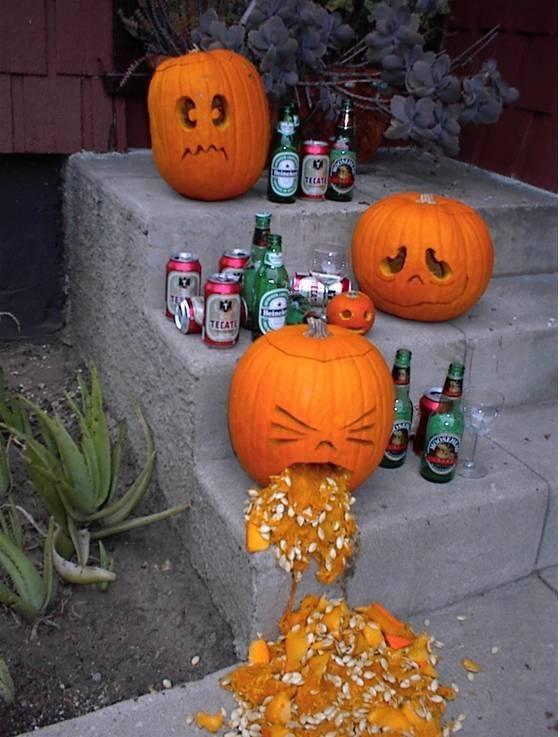 What happens when you leave the alcohol out on Halloween!