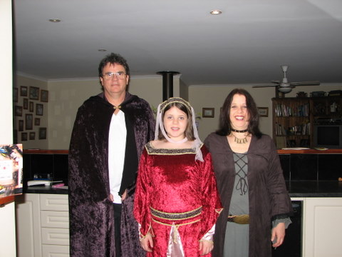 This is my husband Scott, daughter Hannah and me when we attended a friend's 50th. Guess the theme!!!