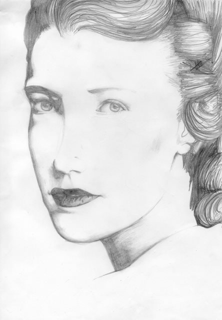 This is a drawing of Mum that my youngest daughter, Hannah, drew from a photo taken of my mother when she was 15. We made many copies to give to family at the funeral, and we put one in with Mum, she was always proud of the grandchildren and would have loved this.