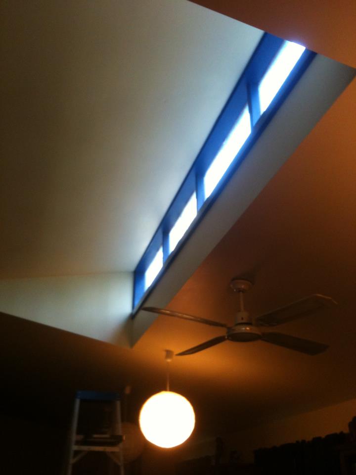 Painted the skylight late last week, not as hard as I thought...but verrrry high!