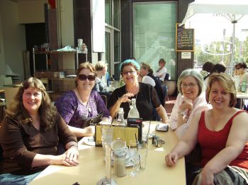 from left Judy, Liz, Viv, Kate and Gail 