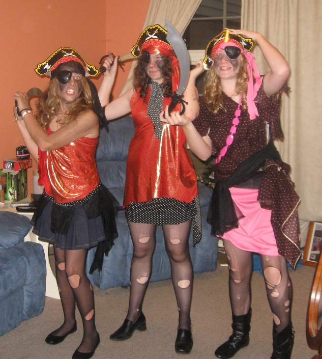 No parental assistance was allowed in the creation of these costumes.. other than paying for the patches, stockings etc