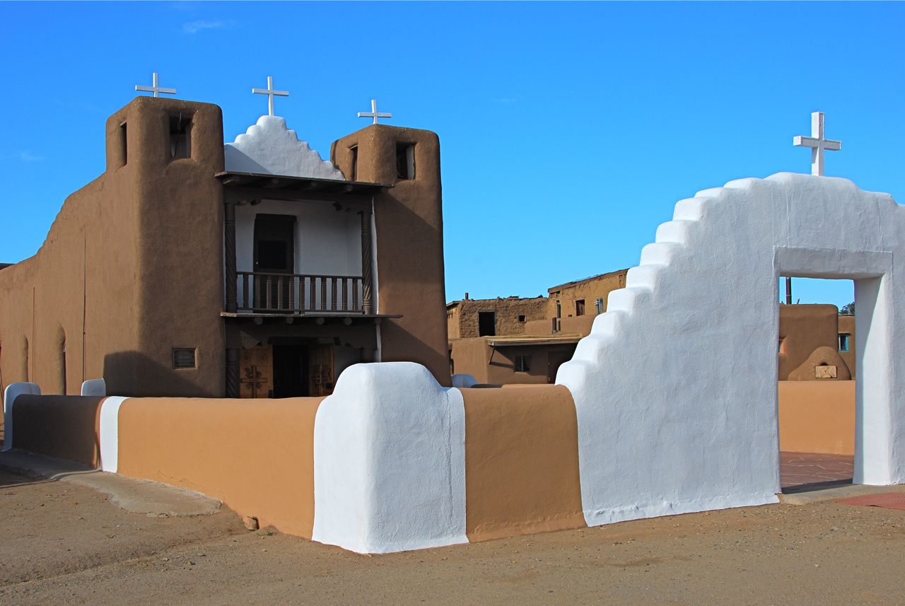 In the Taos Pueblo.