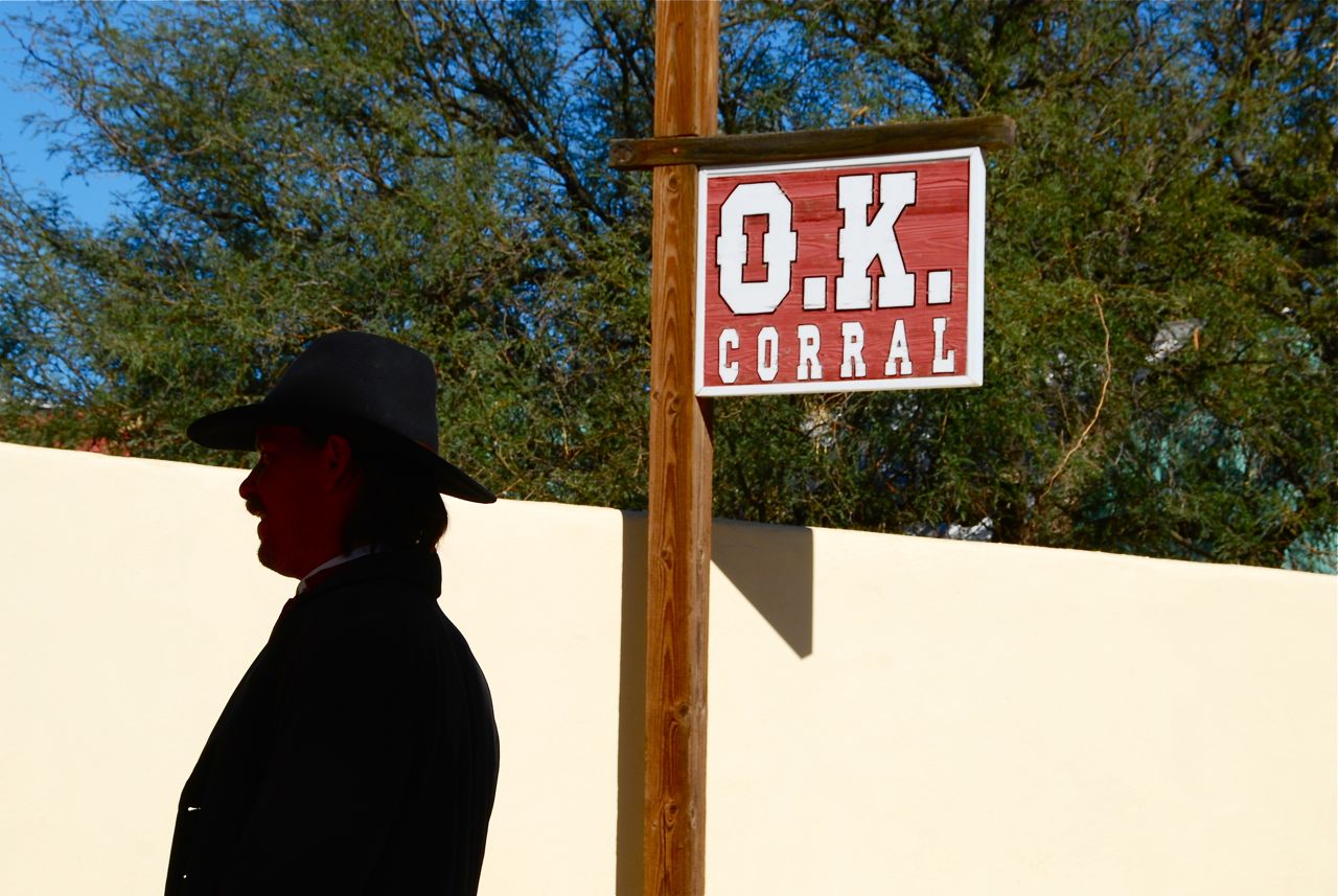 Most afternoons you can attend a reenactment of the legendary Gunfight at the O.K. Corral in Tombstone, Arizona