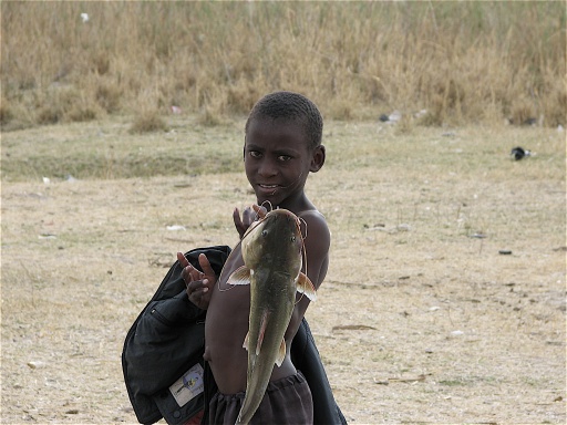 A successful young fisherman, Lake Victoria.