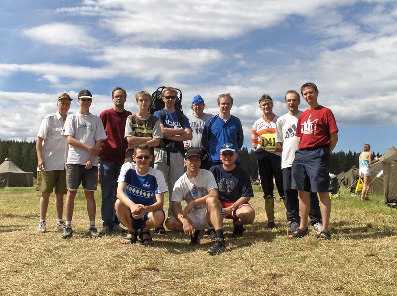 My orienteering team. Most of them younger and faster than me!