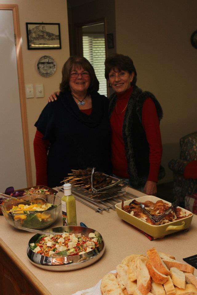 Cyn and Broni with some of the food - thanks for your amazing help Broni x