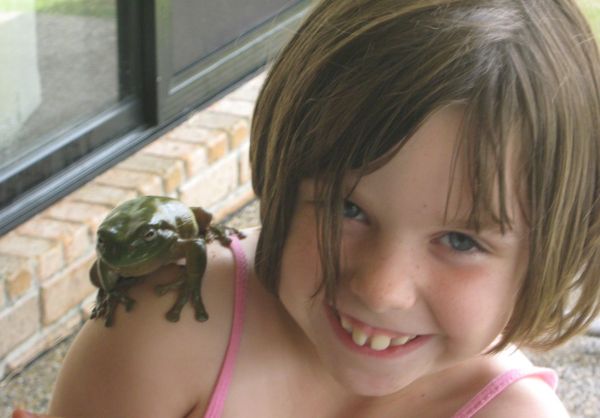 Grandie Emily found this frog on their back patio.