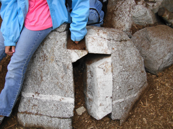 The way nature had split this rock amazed me.