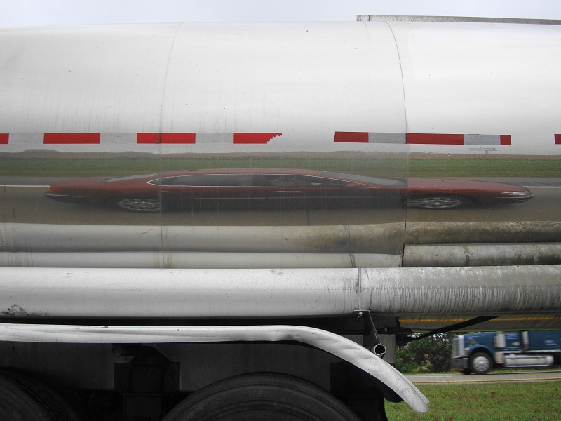 Have you ever been driving on the Interstate at 70 MPH, passed by a shiny tanker, seen your reflection in its side, and wanted to take a picture? Well, I did!