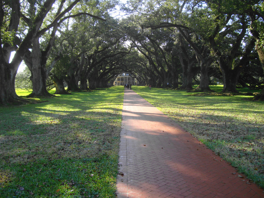 An antebellum plantation home between Baton Rouge and New Orleans.