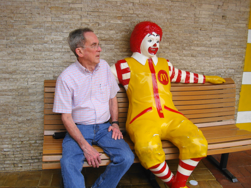 There was a MacDonald's in the park (of course) and since I'd never had my picture taken with Ronald...