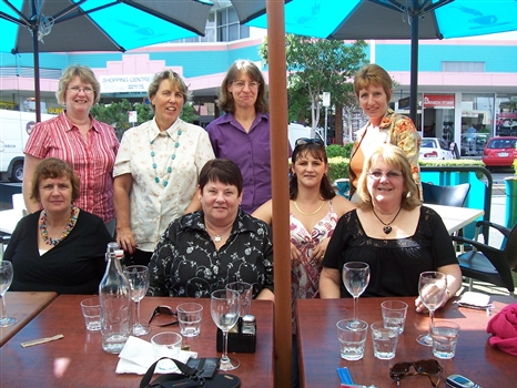 Front Left - Mary, K, Shar, Cyn






















Rear from the left- Vicki, Jenny, Martha & Broni
Front from the left - Mary, K, Shar, CynB




