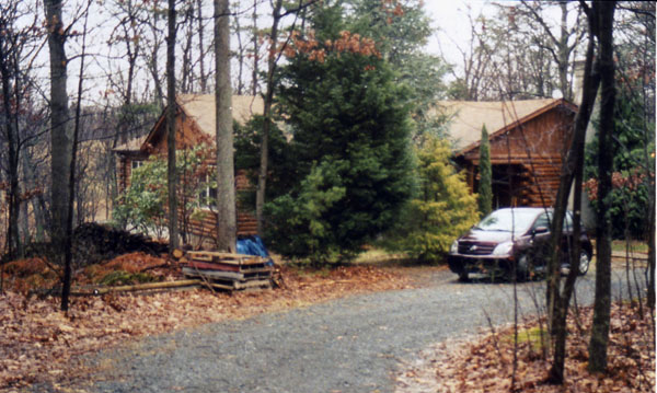 My log home in the woods