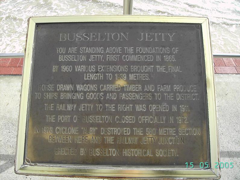 This plaque in by the shore near the jetty