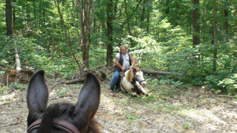 Robert's most embarrassing moment on the June 4th trail ride.