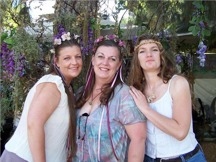 This is a picture of my daughters, Kim and Michelle, with me at the Renaissance Faire. What a fun time we had! A yearly tradition for us.