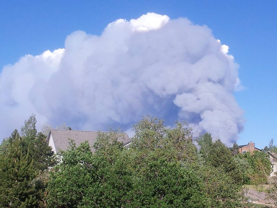 Taken from our driveway. Fire started a couple miles to our east, and moved further east yesterday. We helped evacuate several friends.