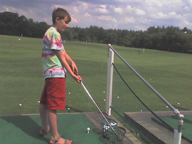 Summer picknick a la employer, an attempt at the driving range!