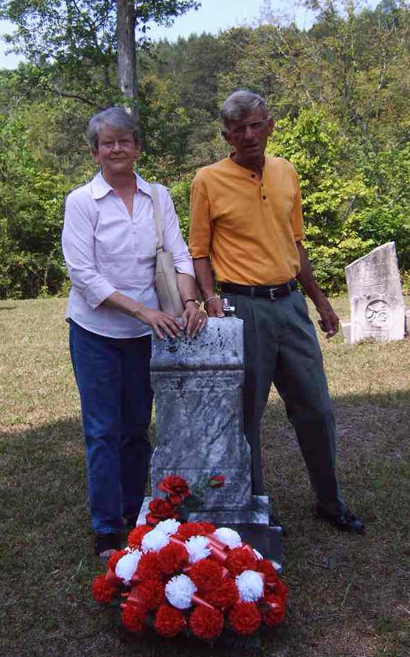 Ronnie & me at my great grandfather's grave. He died in the mines when he was 39. They called him the "old man".