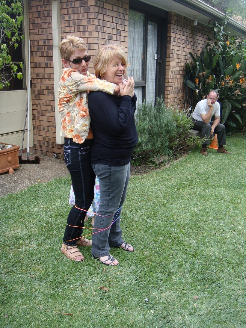 Broni & Gail all tied up by Laura - you can laugh Pa, but guess who's next to be strung up?