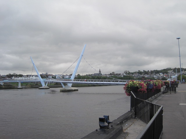 this "Peace" bridge spans the river that divided the city into Catholic and Protestant. They would love tourists to come visit their beautiful city, now that the conflict has been resolved.