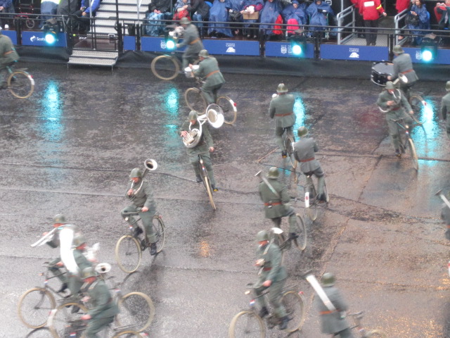 a bicycle "marching" band. These guys were very good, able to ride in formation and play at the same time, and very funny.