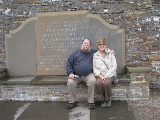 The Queen Mum's private home away from home. This is a memorial bench where she used to love to sit and watch the sunset.