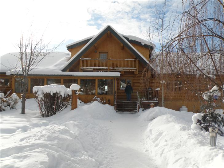 of Inn at the Lake, standing right by the thermometer in the next picture.