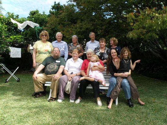 Back: Lynne, Alfred, Bluey, Ian, K (Brissie), Suzy  Front: me, Sharon, June and Laura, Kate and Leila.