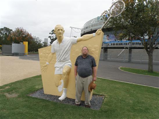 in front of Rod Laver arena.  We toured.  Impressive place.