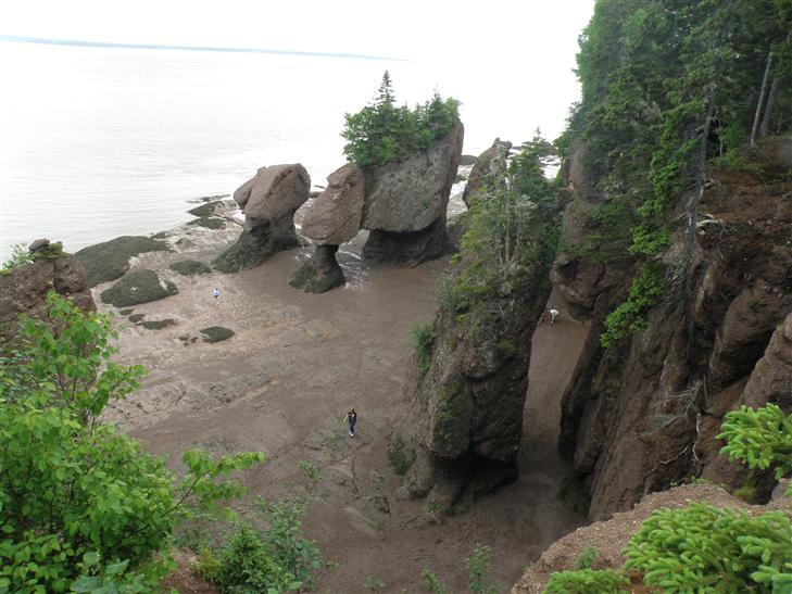 tide eroded "flowerpot rocks."  The tide can change over 50 feet here.