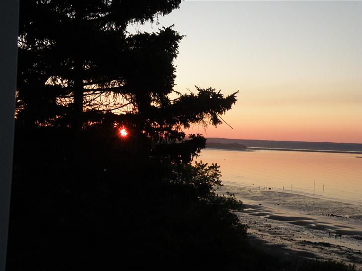 over the Bay of Fundy.