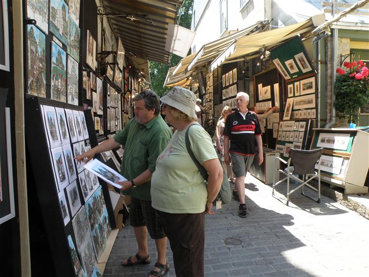 in Artist's Alley, just off the central square in Quebec City.