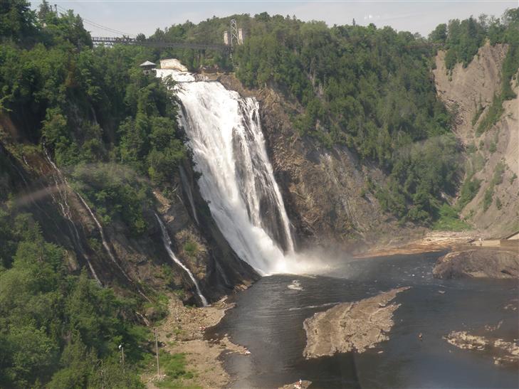 (higher than Niagra) outside Quebec City.