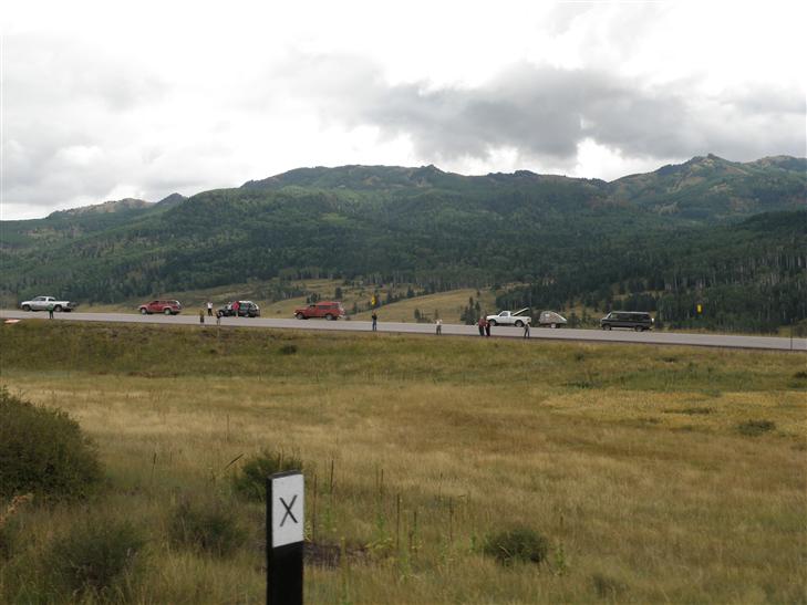 There was one particular vehicle with 4 guys in it that stuck with the train the whole way, a 6 hour trip. The others had fallen by the wayside long before.