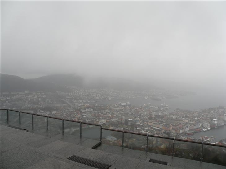 from the top of the Funicular. Too foggy to see much detail.